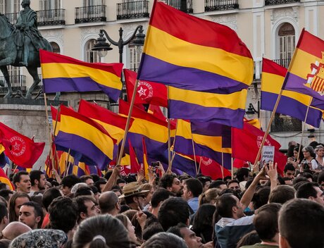 manifestation républicaine, place de la Puerta del Sol, Madrid