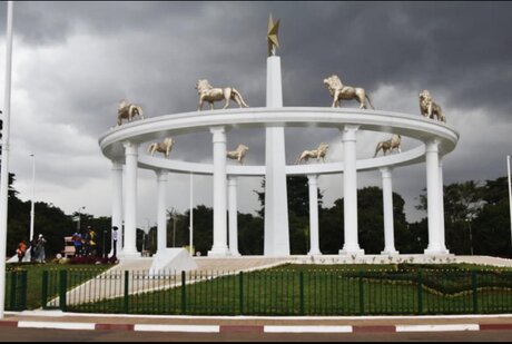 Monument de l’Unité situé au quartier nouvelle route Bastos à Yaoundé, Cameroun 