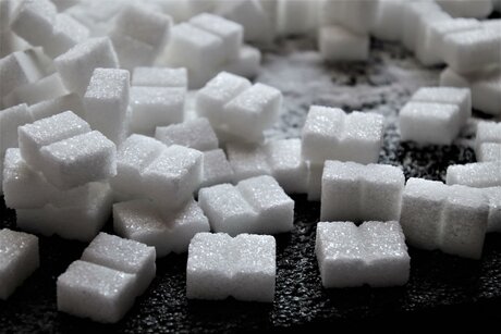 Morceaux de sucre blanc raffiné