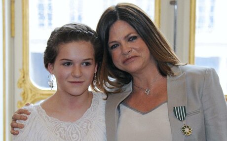 Charotte Valandrey et sa fille Tara en 2013, au ministère de la Culture.
